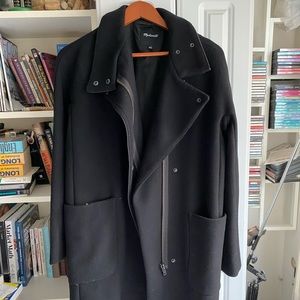 Madewell City Grid Wool Coat